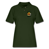Born To Fly - Red Biplane - Women's Pique Polo Shirt - forest green