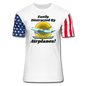 Easily Distracted - Airplanes - Jet - Stars & Stripes T-Shirt - white