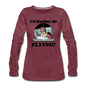 I'd Rather Be Flying - Women - Women's Premium Long Sleeve T-Shirt - heather burgundy