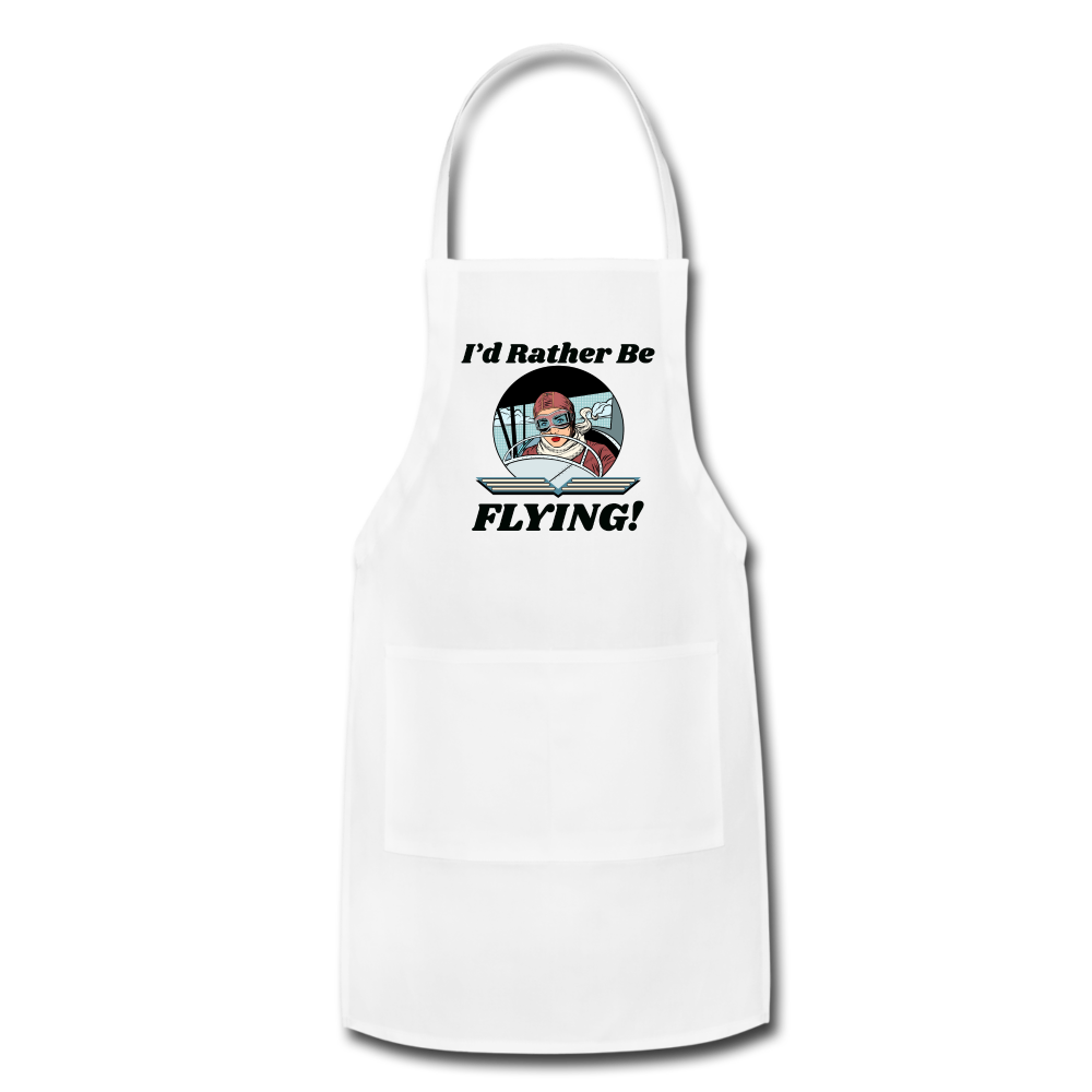 I'd Rather Be Flying - Women - Adjustable Apron - white