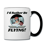 I'd Rather Be Flying - Women - Contrast Coffee Mug - white/black
