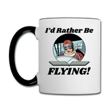 I'd Rather Be Flying - Women - Contrast Coffee Mug - white/black