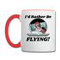 I'd Rather Be Flying - Women - Contrast Coffee Mug - white/red