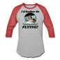 I'd Rather Be Flying - Women - Baseball T-Shirt - heather gray/red