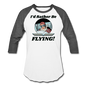 I'd Rather Be Flying - Women - Baseball T-Shirt - white/charcoal