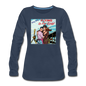 Flying Is For Girls - Women's Premium Long Sleeve T-Shirt - navy