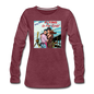 Flying Is For Girls - Women's Premium Long Sleeve T-Shirt - heather burgundy