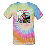 Flying Is For Girls - Unisex Tie Dye T-Shirt - rainbow