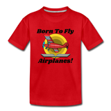 Born To Fly - Airplanes - Kids' Premium T-Shirt - red