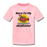 Born To Fly - Airplanes - Kids' Premium T-Shirt - pink