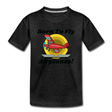 Born To Fly - Airplanes - Kids' Premium T-Shirt - charcoal gray