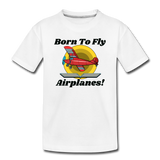 Born To Fly - Airplanes - Toddler Premium T-Shirt - white