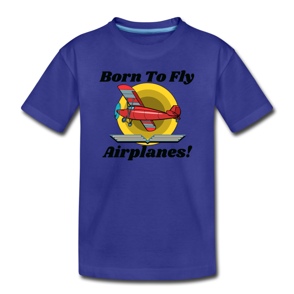 Born To Fly - Airplanes - Toddler Premium T-Shirt - royal blue