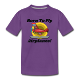 Born To Fly - Airplanes - Toddler Premium T-Shirt - purple