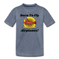 Born To Fly - Airplanes - Toddler Premium T-Shirt - heather blue