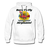 Born To Fly - Airplanes - Men’s Premium Hoodie - white
