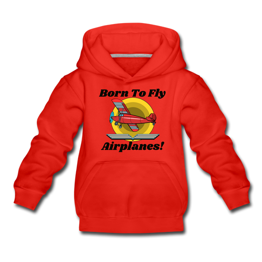 Born To Fly - Airplanes - Kids‘ Premium Hoodie - red