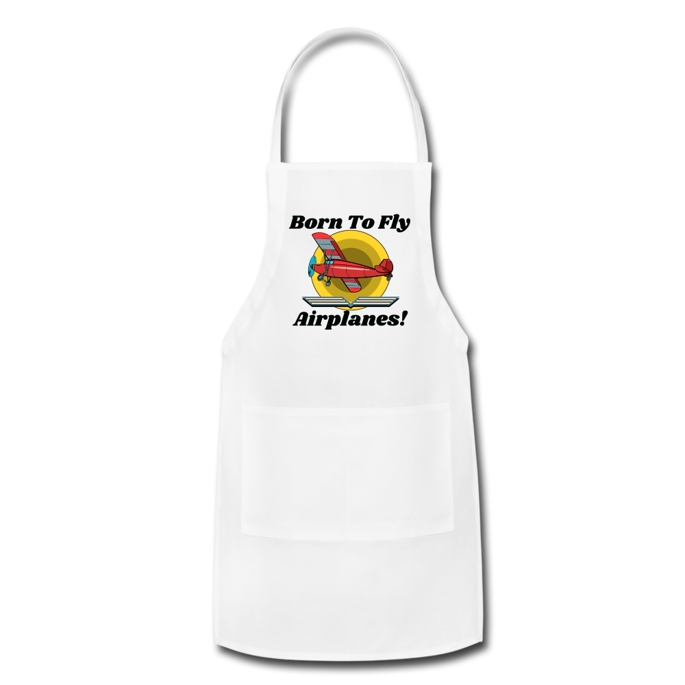 Born To Fly - Airplanes - Adjustable Apron - white