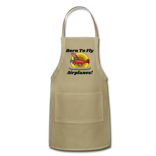 Born To Fly - Airplanes - Adjustable Apron - khaki