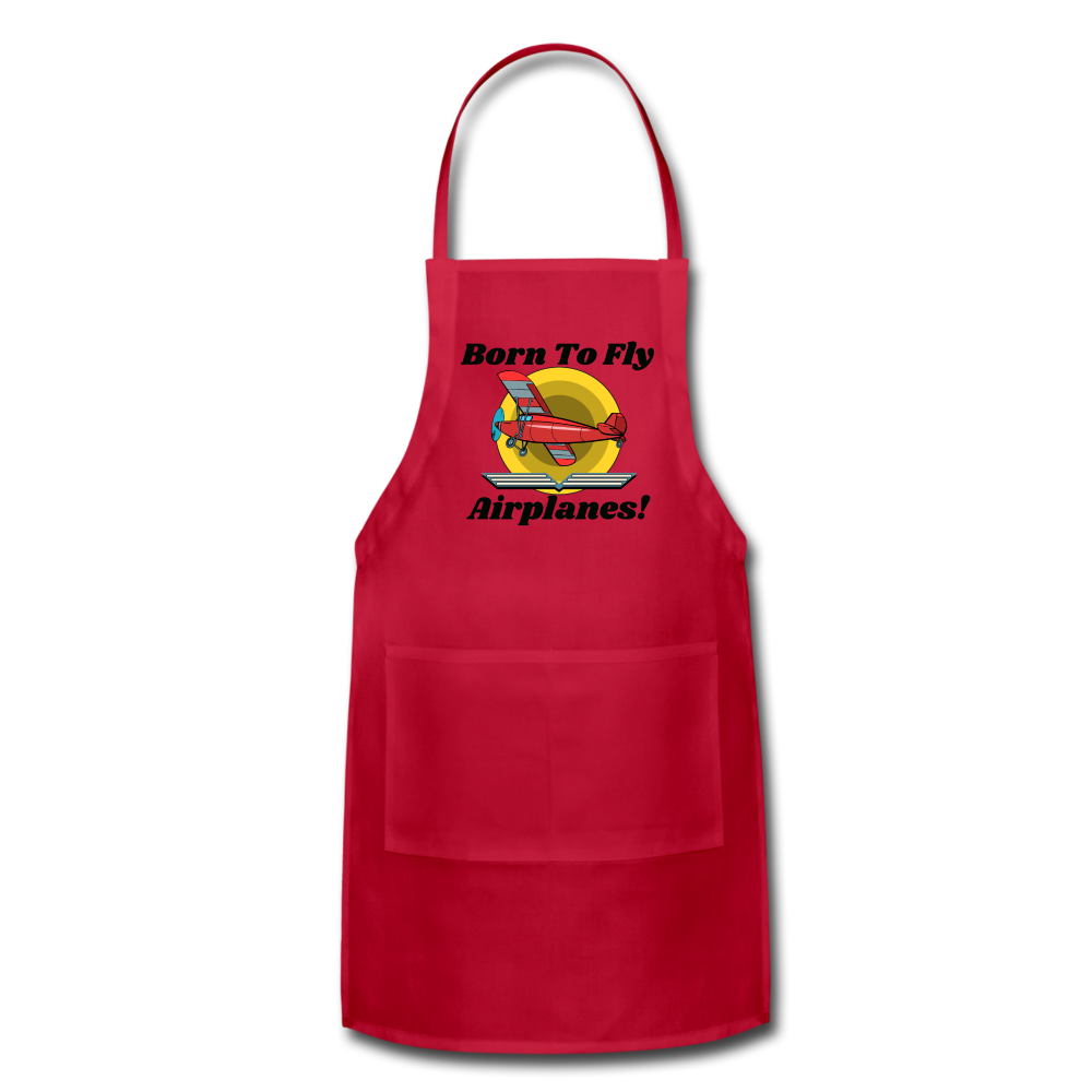 Born To Fly - Airplanes - Adjustable Apron - red