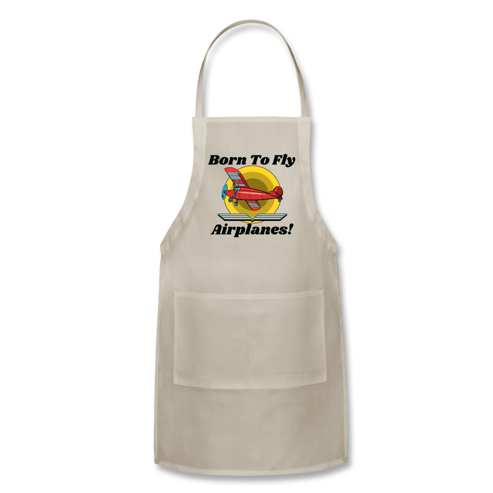 Born To Fly - Airplanes - Adjustable Apron - natural