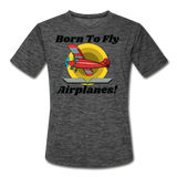 Born To Fly - Airplanes - Men’s Moisture Wicking Performance T-Shirt - dark heather gray