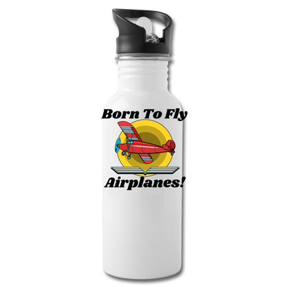 Born To Fly - Airplanes - Water Bottle - white