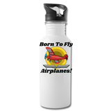 Born To Fly - Airplanes - Water Bottle - white