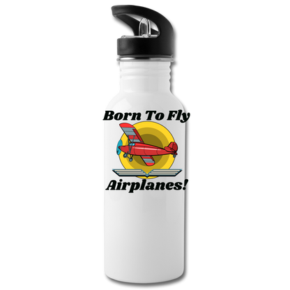 Born To Fly - Airplanes - Water Bottle - white