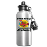 Born To Fly - Airplanes - Water Bottle - silver