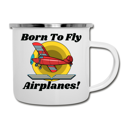 Born To Fly - Airplanes - Camper Mug - white