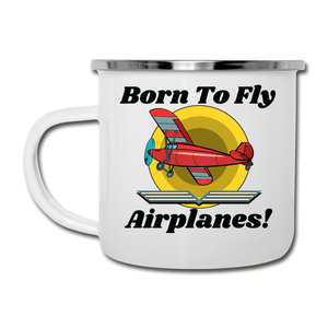 Born To Fly - Airplanes - Camper Mug - white