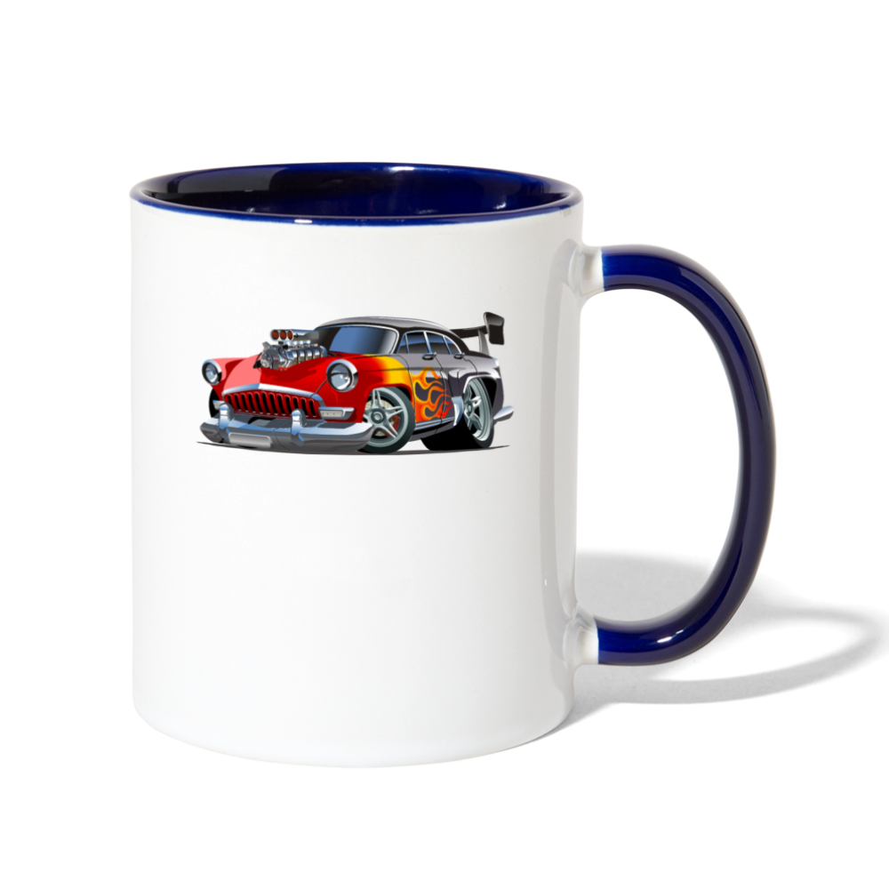 Hot Rod - Retro - Contrast Coffee Mug - white/cobalt blue