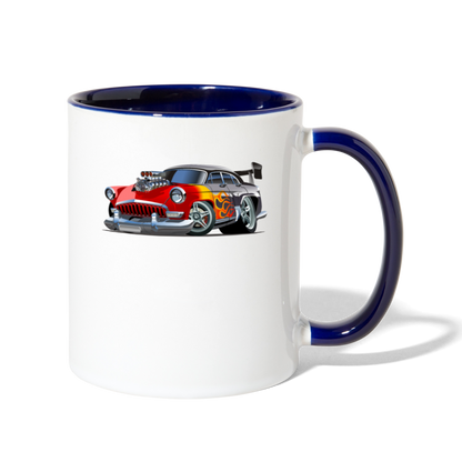 Hot Rod - Retro - Contrast Coffee Mug - white/cobalt blue