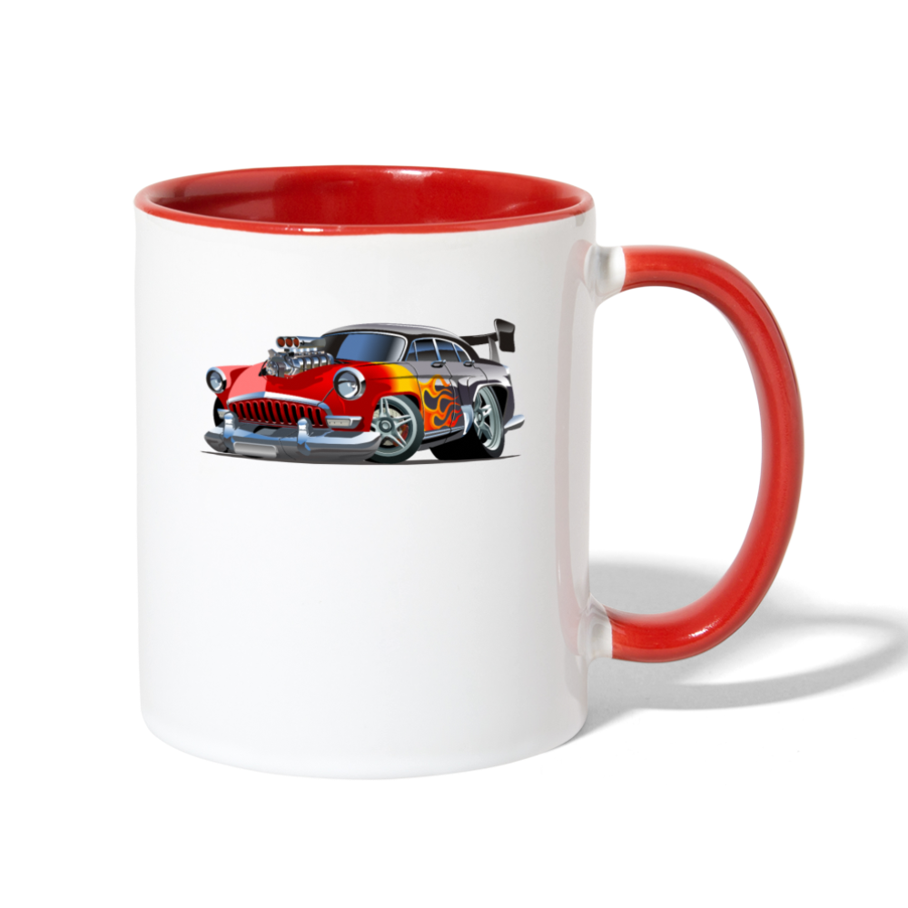 Hot Rod - Retro - Contrast Coffee Mug - white/red