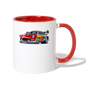 Hot Rod - Retro - Contrast Coffee Mug - white/red