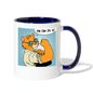 We Can Do It - Cat - Contrast Coffee Mug - white/cobalt blue