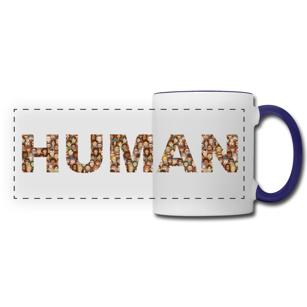 Human - People - Panoramic Mug - white/cobalt blue