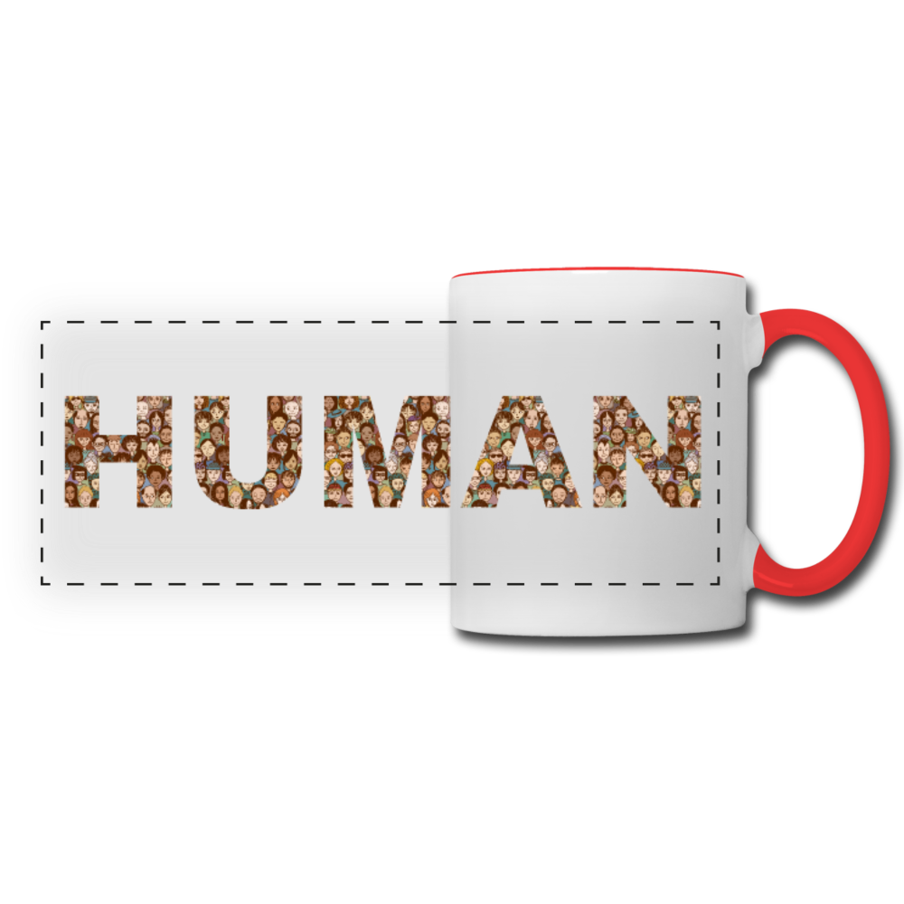 Human - People - Panoramic Mug - white/red