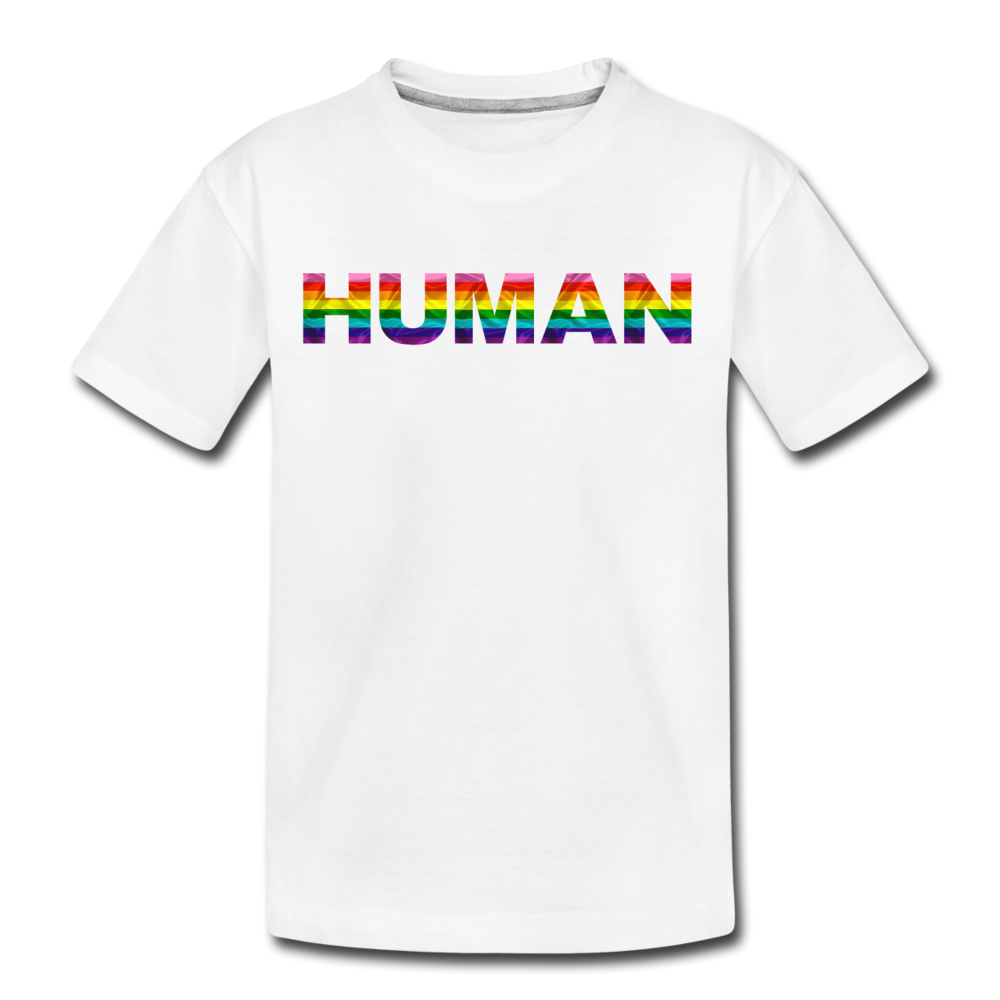 Human - Rainbow - Kids' Premium T-Shirt - white