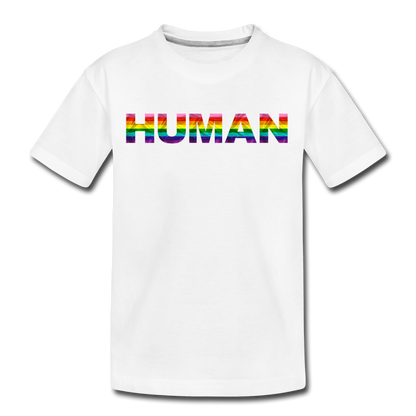 Human - Rainbow - Kids' Premium T-Shirt - white