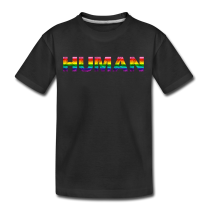 Human - Rainbow - Kids' Premium T-Shirt - black