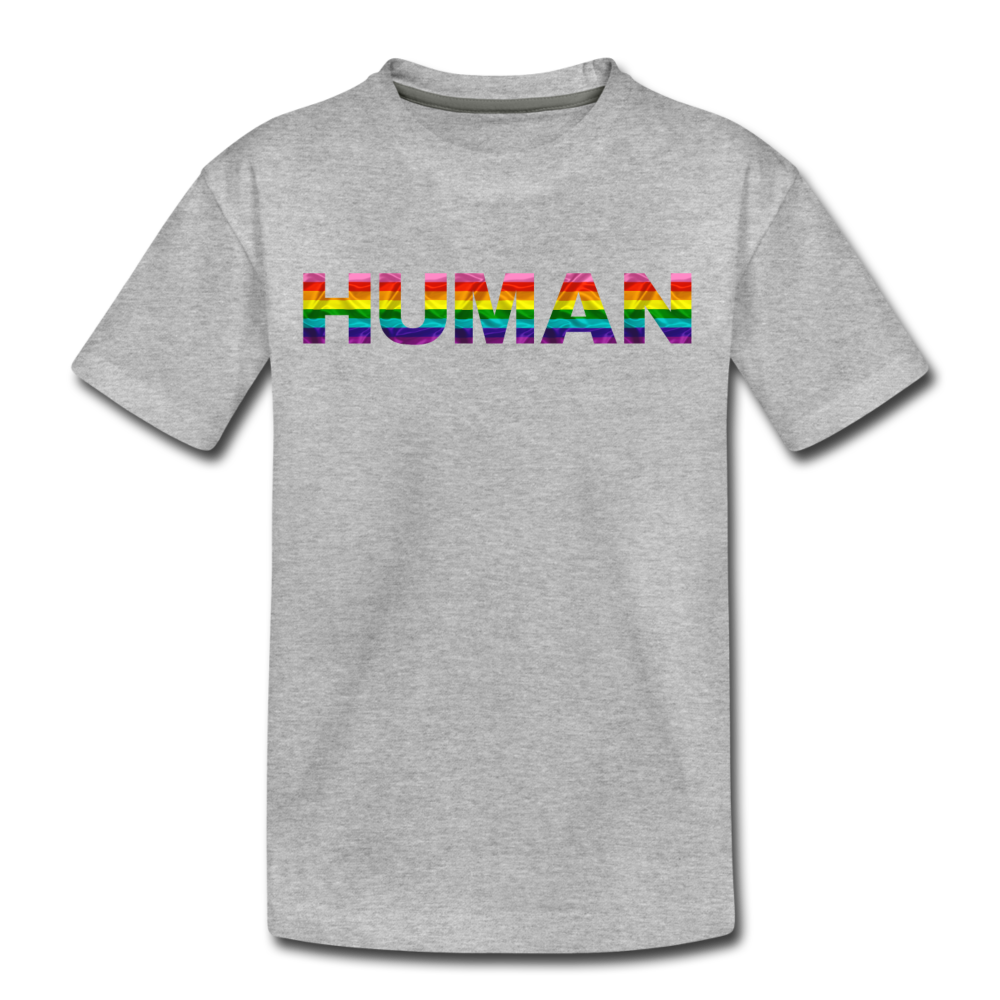 Human - Rainbow - Kids' Premium T-Shirt - heather gray