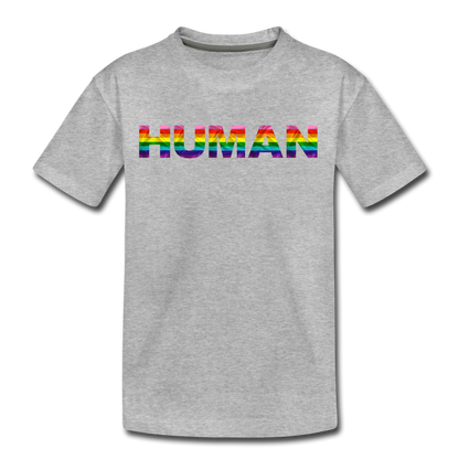 Human - Rainbow - Kids' Premium T-Shirt - heather gray