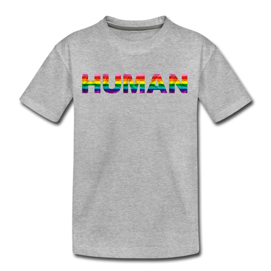 Human - Rainbow - Kids' Premium T-Shirt - heather gray