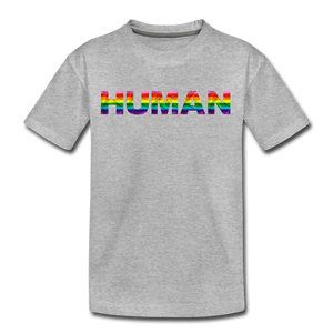 Human - Rainbow - Kids' Premium T-Shirt - heather gray