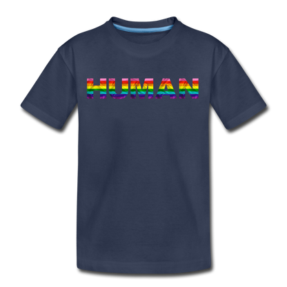 Human - Rainbow - Kids' Premium T-Shirt - navy