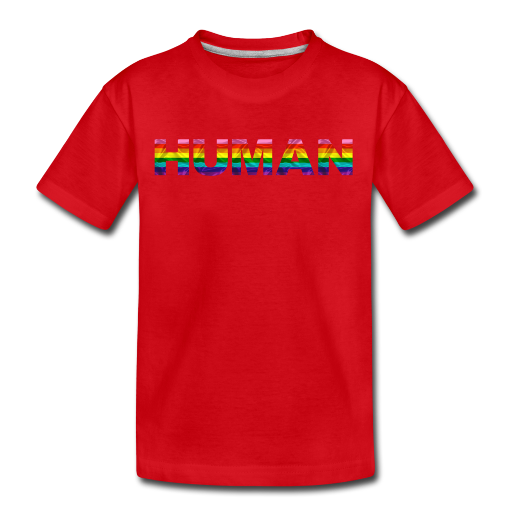 Human - Rainbow - Kids' Premium T-Shirt - red