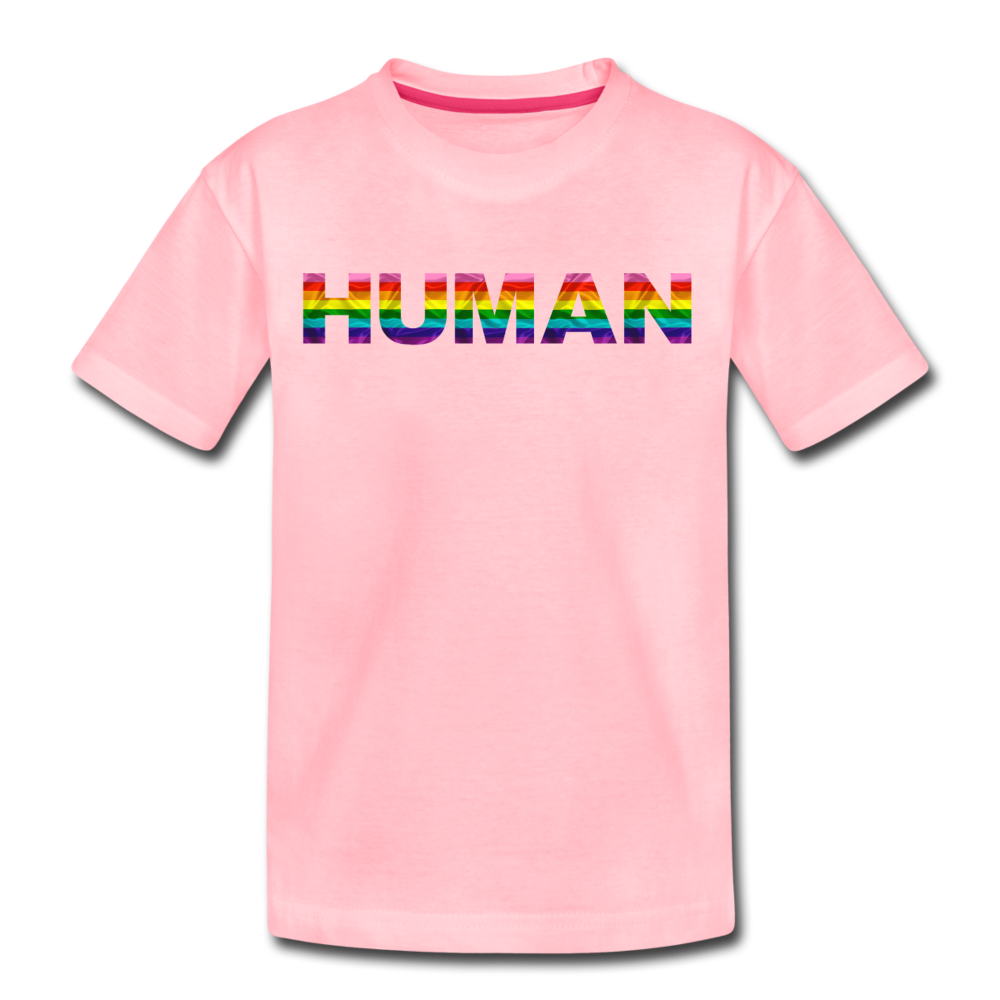 Human - Rainbow - Kids' Premium T-Shirt - pink