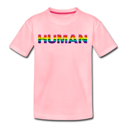 Human - Rainbow - Kids' Premium T-Shirt - pink